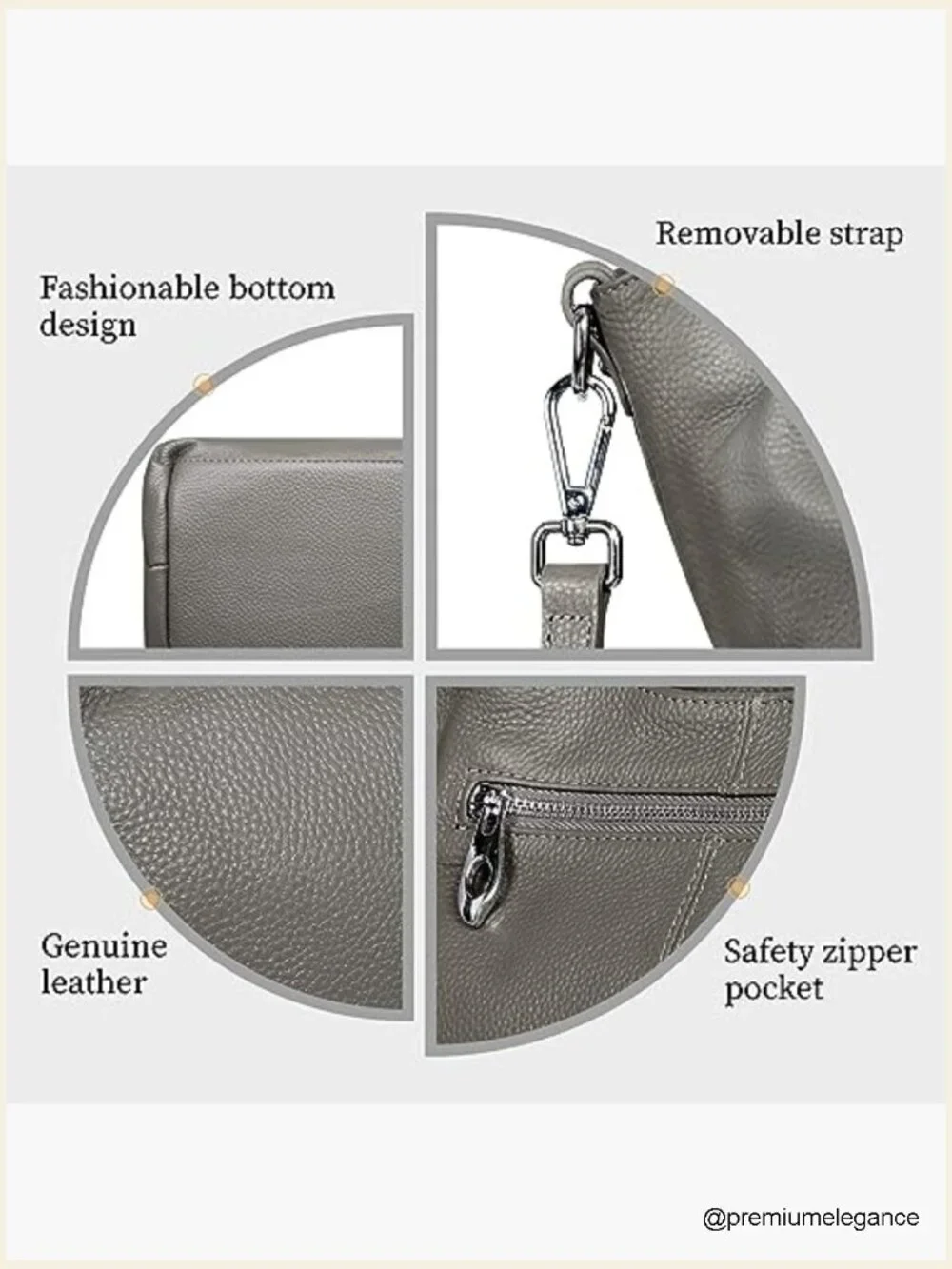 Genuine Leather Satchel Crossbody Handbag Medium Tote Shoulder Purse